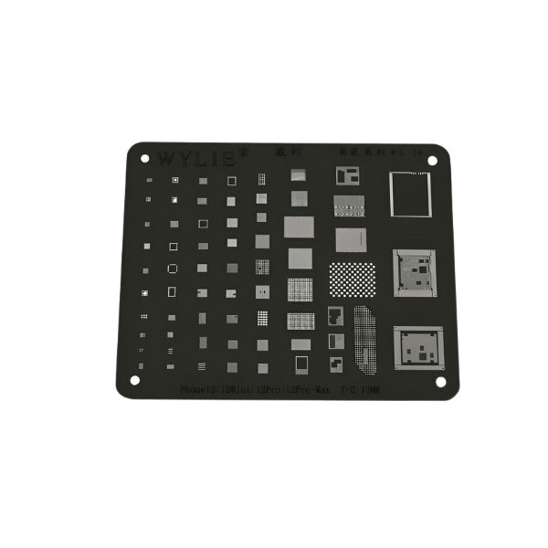 WYLIE BLACK BGA REBALLING STENCIL FOR IPHONE 12 PRO MAX/12 PRO/12/12 MINI