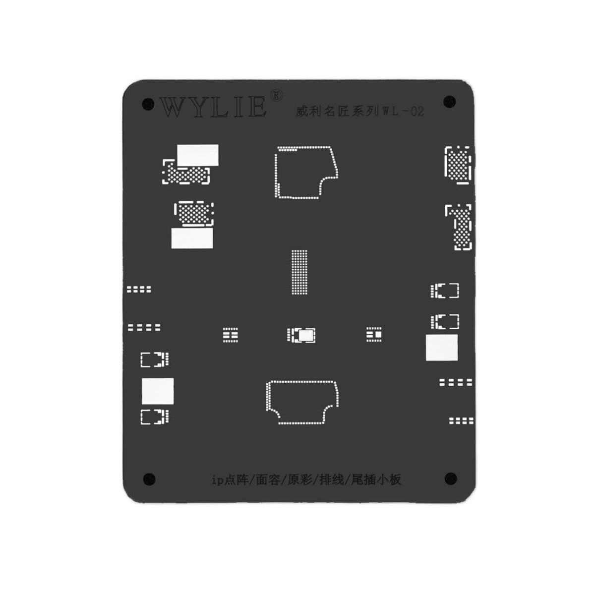 WYLIE BLACK BGA REBALLING STENCIL FOR IPHONE FACE ID