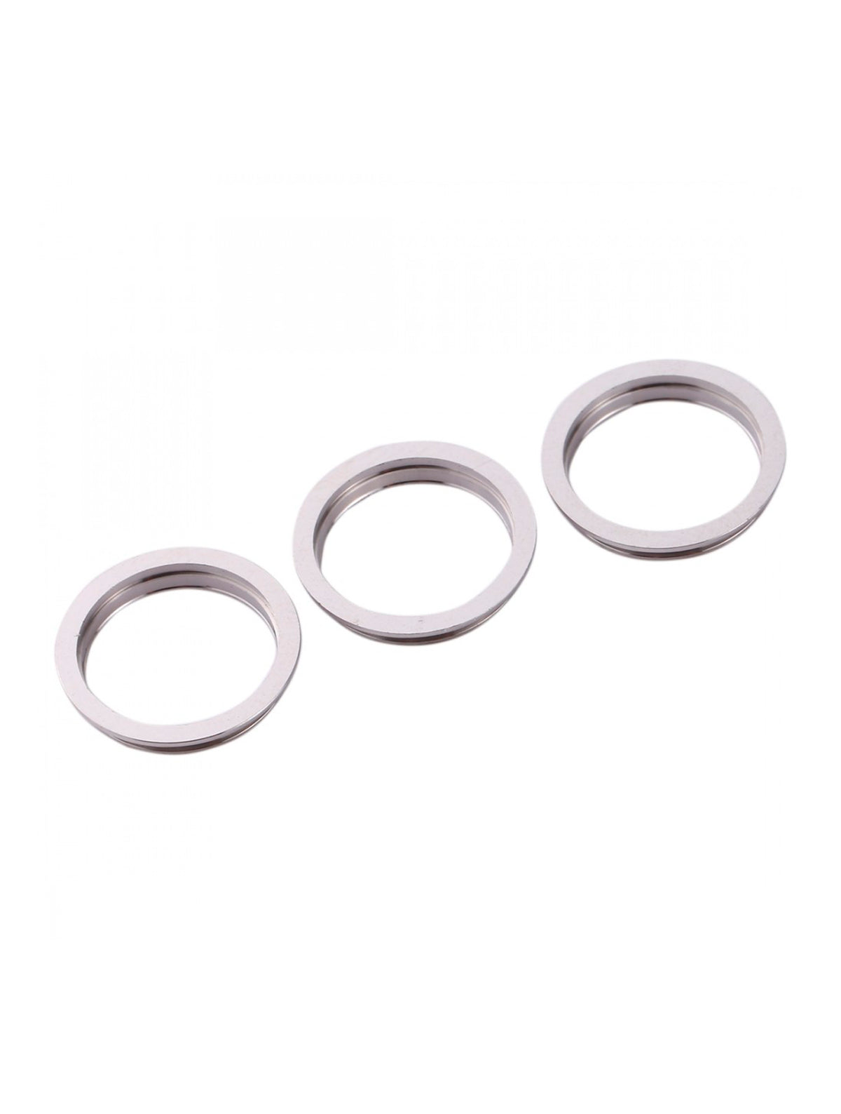 SILVER - BACK CAMERA BEZEL RING ONLY (3 PIECE SET) FOR IPHONE 12 PRO MAX (10 PACK)