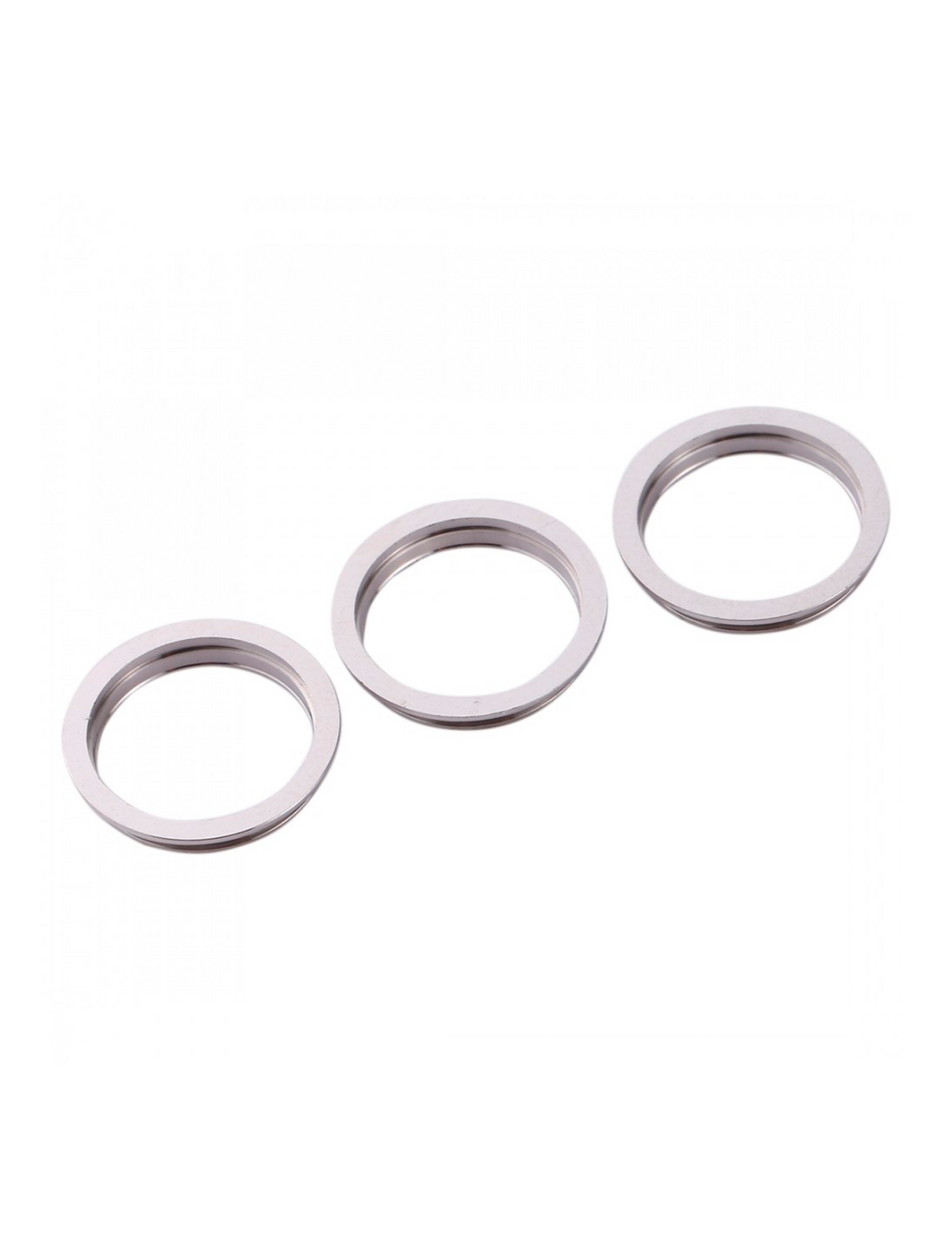 WHITE - BACK CAMERA BEZEL RING ONLY ONLY (3 PIECE SET) FOR IPHONE 11 PRO / 11 PRO MAX  (10 PACK)