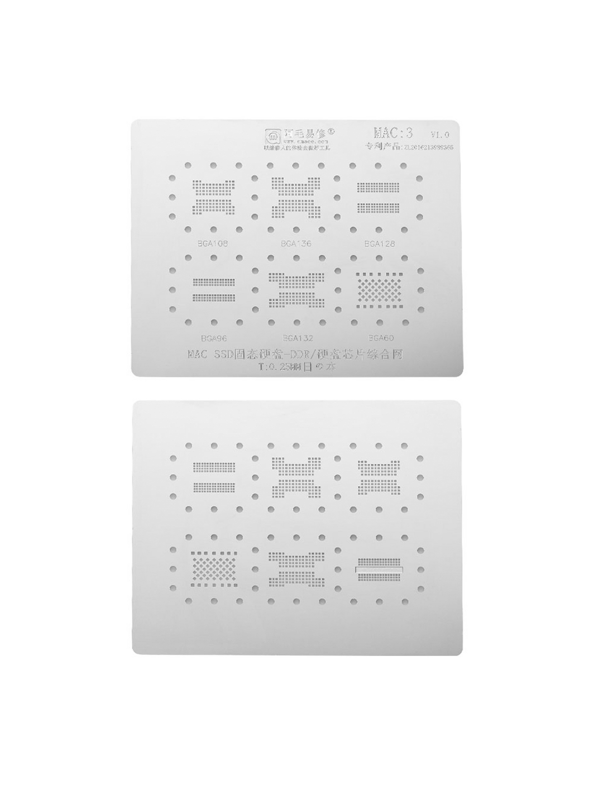 SSD-DDR / IC STENCIL COMPATIBLE WITH MACBOOKS (MAC 3)