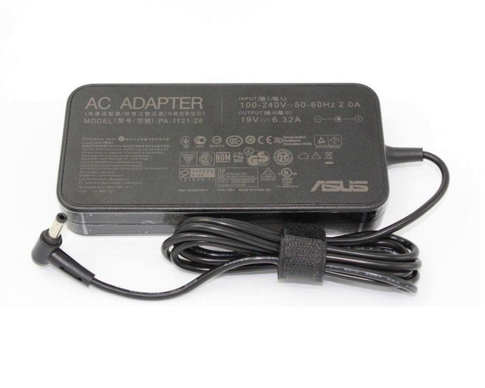 Asus Original AC Adapter Charger 19V 6.32A 120W Slim (Plug Size: 5.5x2.5mm) for Asus  ROG GL502VT TUF FX504 G551VW