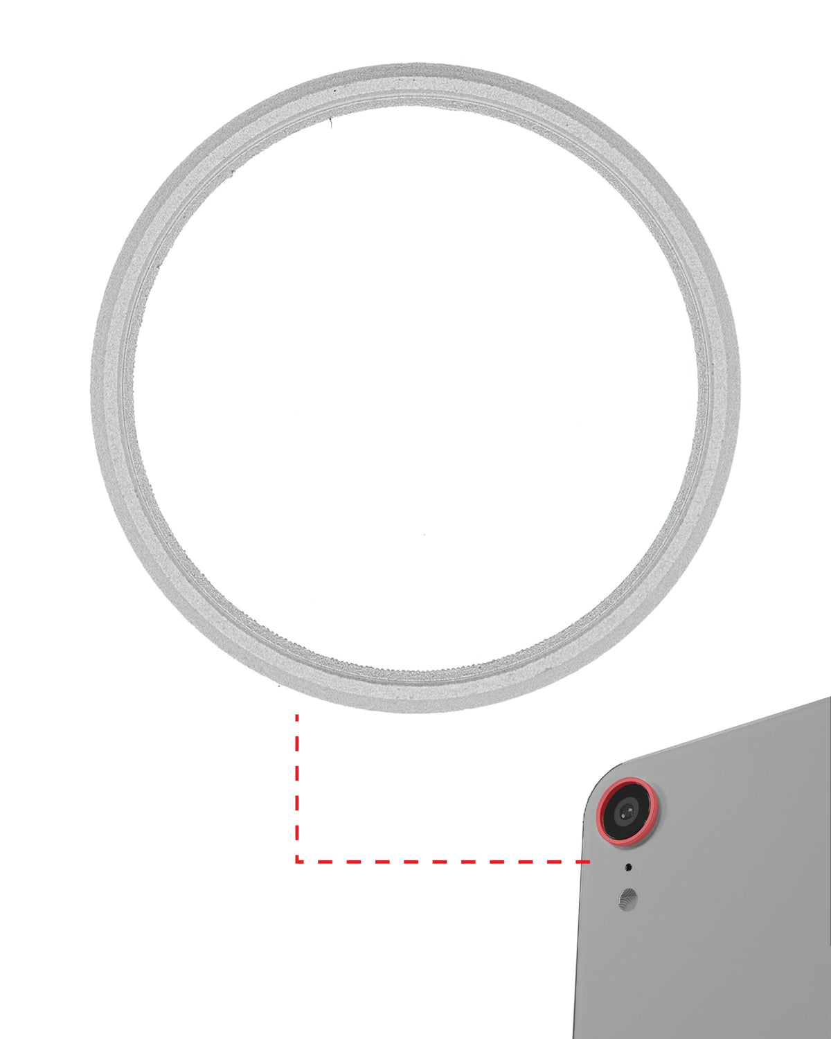 WHITE BACK CAMERA BEZEL RING ONLY (10 PACK) COMPATIBLE FOR IPHONE XR