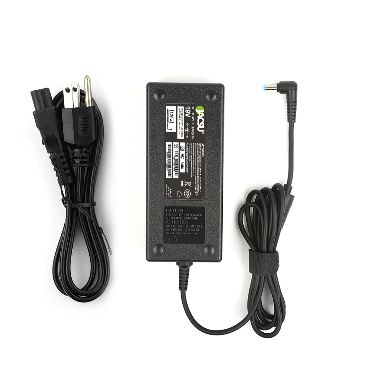 Jacsu 19V 6.32A 120W (5.5*1.7mm) AC Laptop Adapter Charger For Aspire 8951G AS8951G 5551 V3-771G-9809 Notebook
