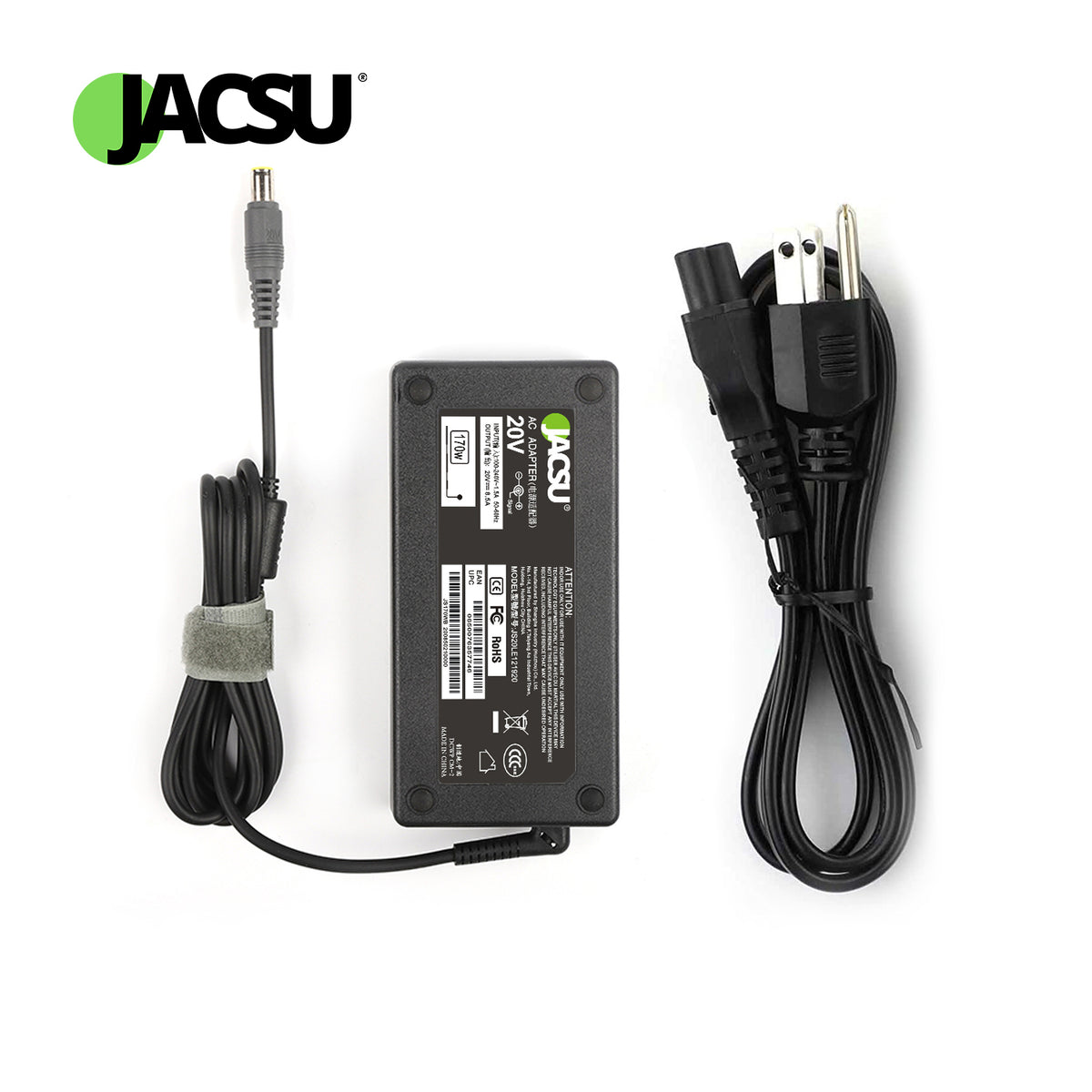 Jacsu 20V 8.5A 170W 7.9*5.5mm Laptop Adapter Charger for Lenovo Legion Y720-15 Y7000P P50 P51 P70 P71 W540 W541