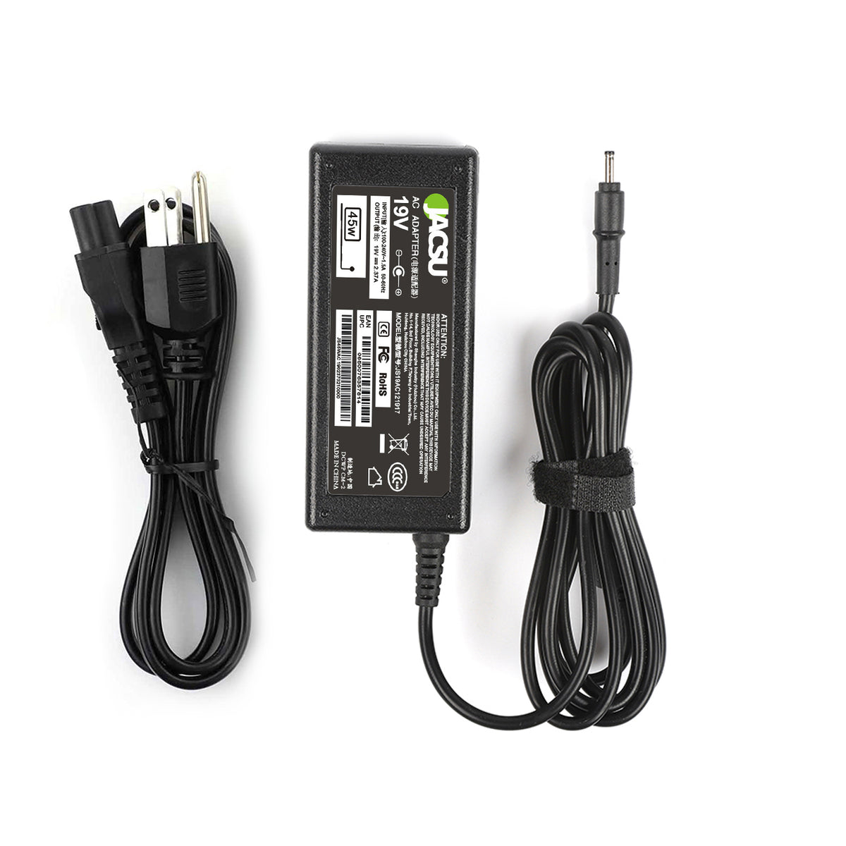 Jacsu 19V 2.37A 45W Pin Size 3.0x1.1 Laptop Ac Power Adapter Charger for Acer Aspire s7 391 V3-371 ES1-512-P84G