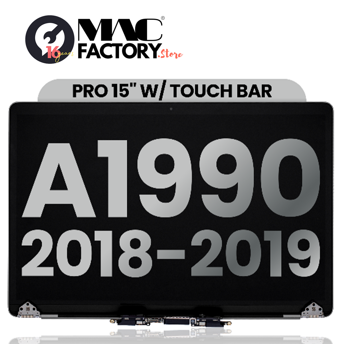 New LCD Screen & Full LCD Assembly Display A1990 For Apple MacBook Pro Retina 15.4" Silver/Grey From 2018-2019