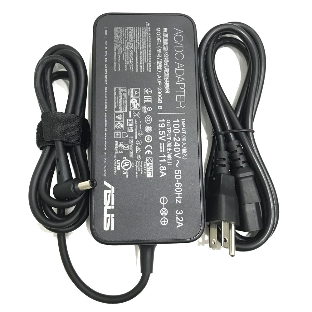Asus Original AC Adapter Charger 19.5V 11.8A 230W (Tip Size: 6.0x3.7mm) for  Asus ROG GX501 GX501V GX501VI GX501VI-XS75 GX501VI-XS74 ADP-230GB B