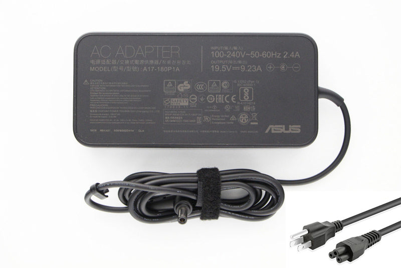 Asus Original AC Adapter Charger 19.5V 9.23A 180W (Tip Size: 6.0x3.7mm) for  Asus ROG FX705GD ADP-180MB F A17-180P1A GA502DU GX531GX G715GV