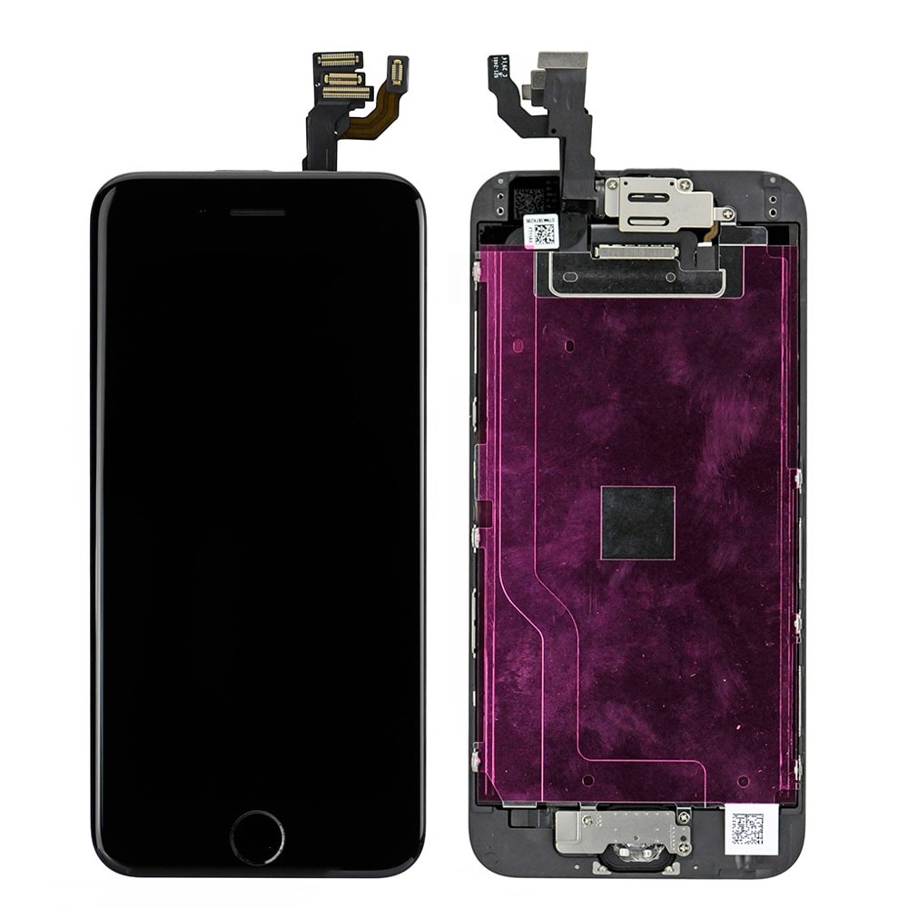 BLACK LCD SCREEN FULL ASSEMBLY WITH BLACK RING FOR IPHONE 6